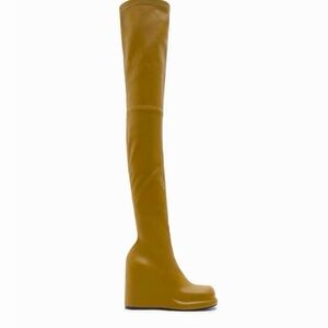 Stunning Burberry (Thigh) High Pillar Ladies Wedge Boots. Made in Italy.